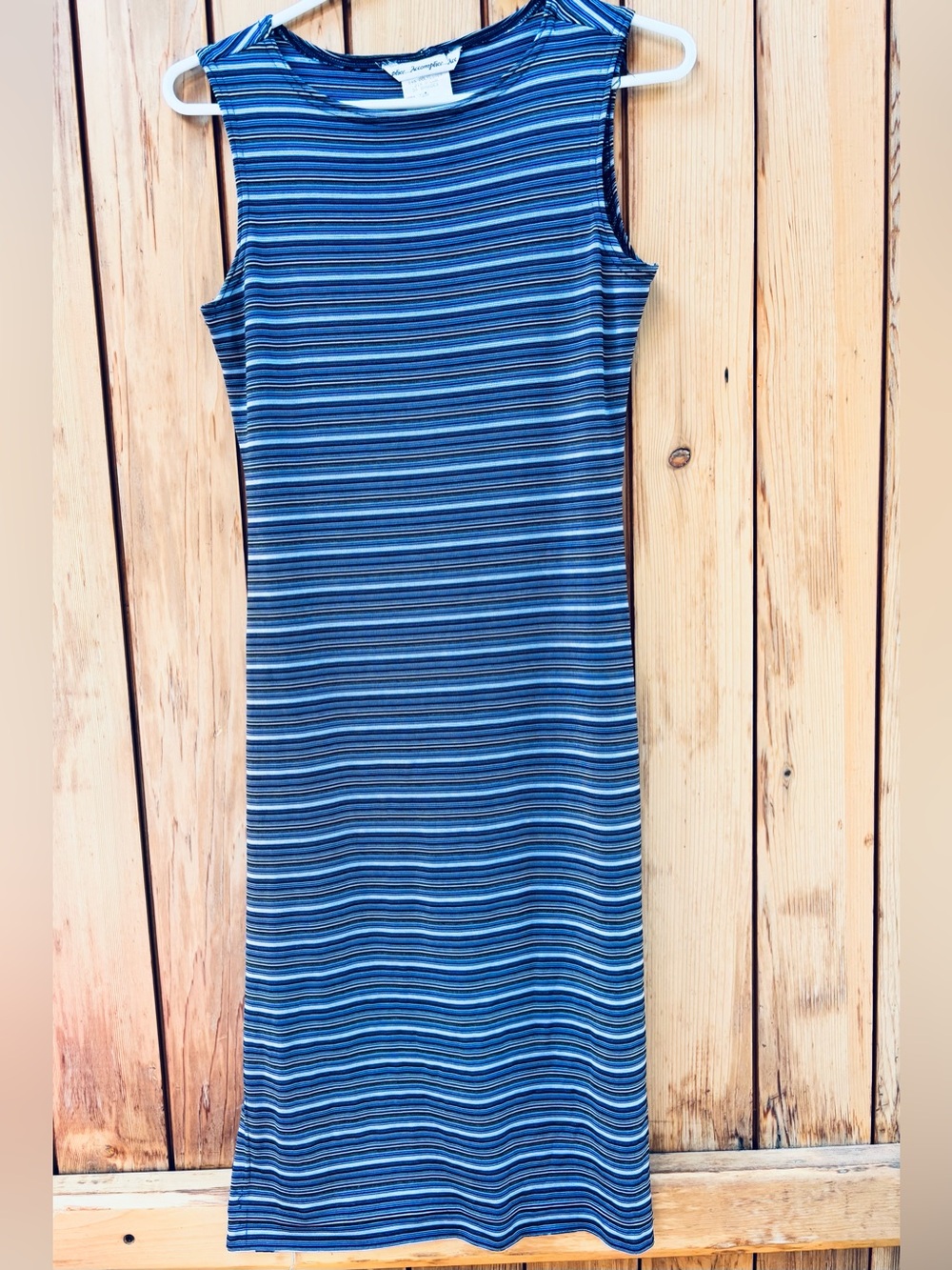 Vintage Accomplice Striped Sleeveless Tank Dress - Size S - Made in Canada